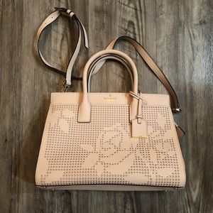 Kate spade pink rose tote bag